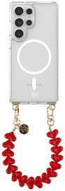 AVY Samsung Galaxy S25 Ultra Hoesje met Koord & MagSafe 30CM Cupid Red afbeelding