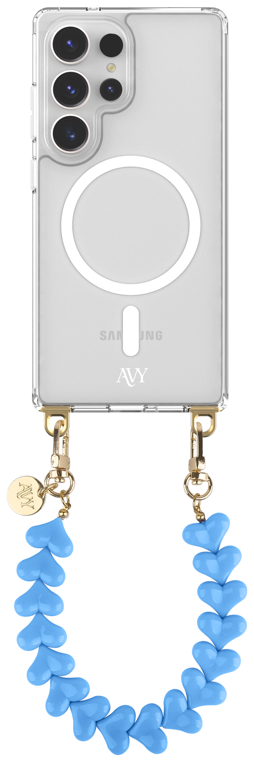 AVY Samsung Galaxy S25 Ultra Hoesje met Koord & MagSafe 30CM Cupid Blue afbeelding 1