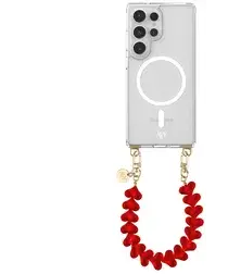 AVY Samsung Galaxy S25 Ultra Hoesje met Koord & MagSafe 30CM Cupid Clear Red afbeelding