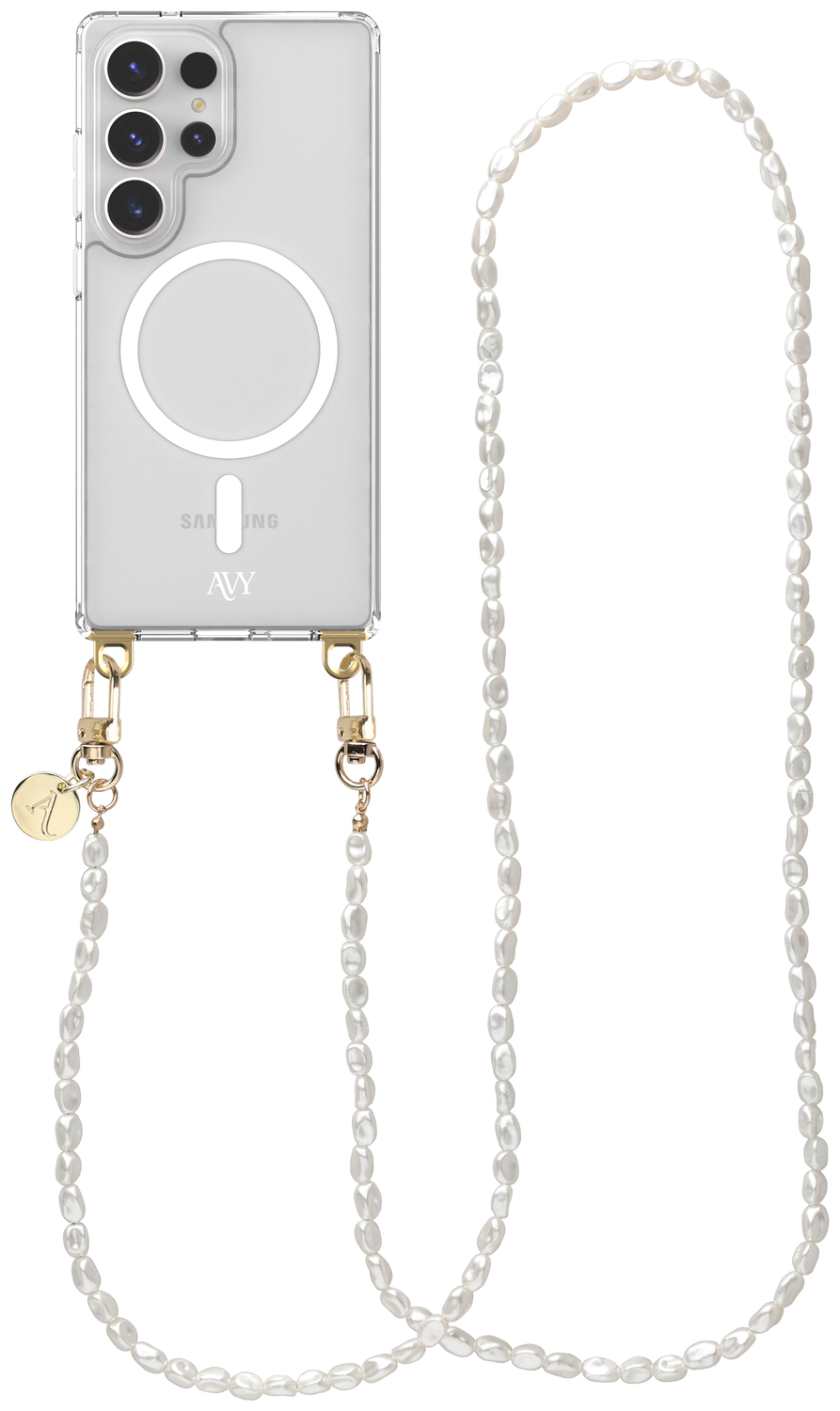AVY Samsung Galaxy S25 Ultra Hoesje met Koord & MagSafe 120CM Perla Chic Long afbeelding 1