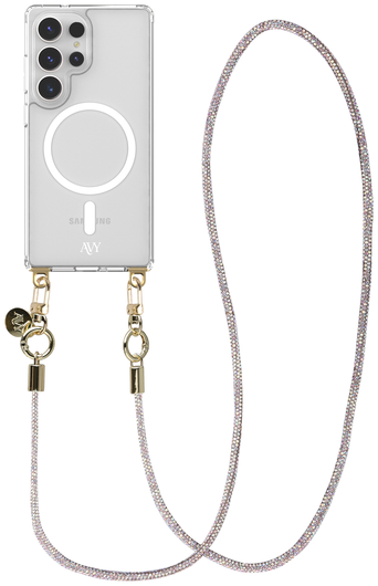 AVY Samsung Galaxy S25 Ultra Hoesje met Koord & MagSafe 120CM Silver Spark Long afbeelding 1