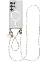 AVY Samsung Galaxy S25 Ultra Hoesje met Koord & MagSafe Set Perla Chic afbeelding