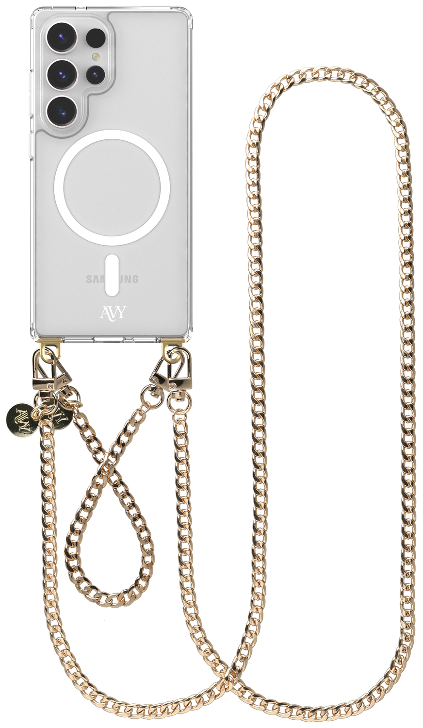 AVY Samsung Galaxy S25 Ultra Hoesje met Koord & MagSafe Set Aurum Lien afbeelding 1