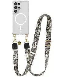 AVY Samsung Galaxy S25 Ultra Hoesje met Koord & MagSafe 130CM Serengeti Zebra afbeelding