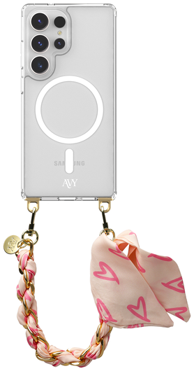 AVY Samsung Galaxy S25 Ultra Hoesje met Koord & MagSafe 32CM Cupid Blush afbeelding 1