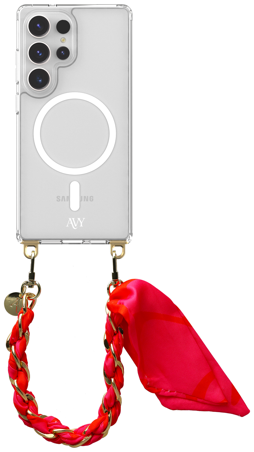 AVY Samsung Galaxy S25 Ultra Hoesje met Koord & MagSafe 32CM Rosé Twist afbeelding 1