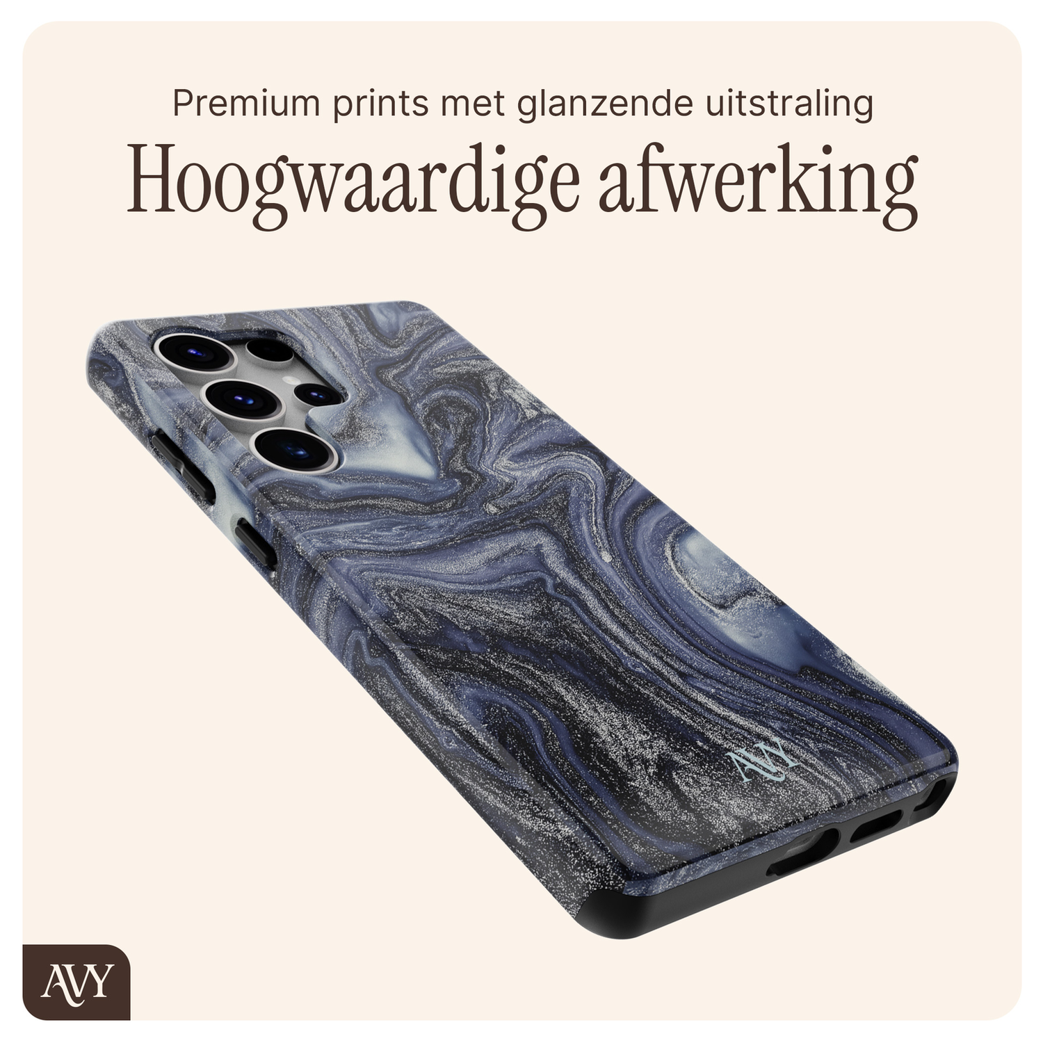 AVY Samsung Galaxy S25 Ultra MagSafe Hoesje met Koord 130CM Obscura Blue afbeelding 9