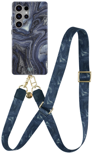 AVY Samsung Galaxy S25 Ultra MagSafe Hoesje met Koord 130CM Obscura Blue afbeelding 1