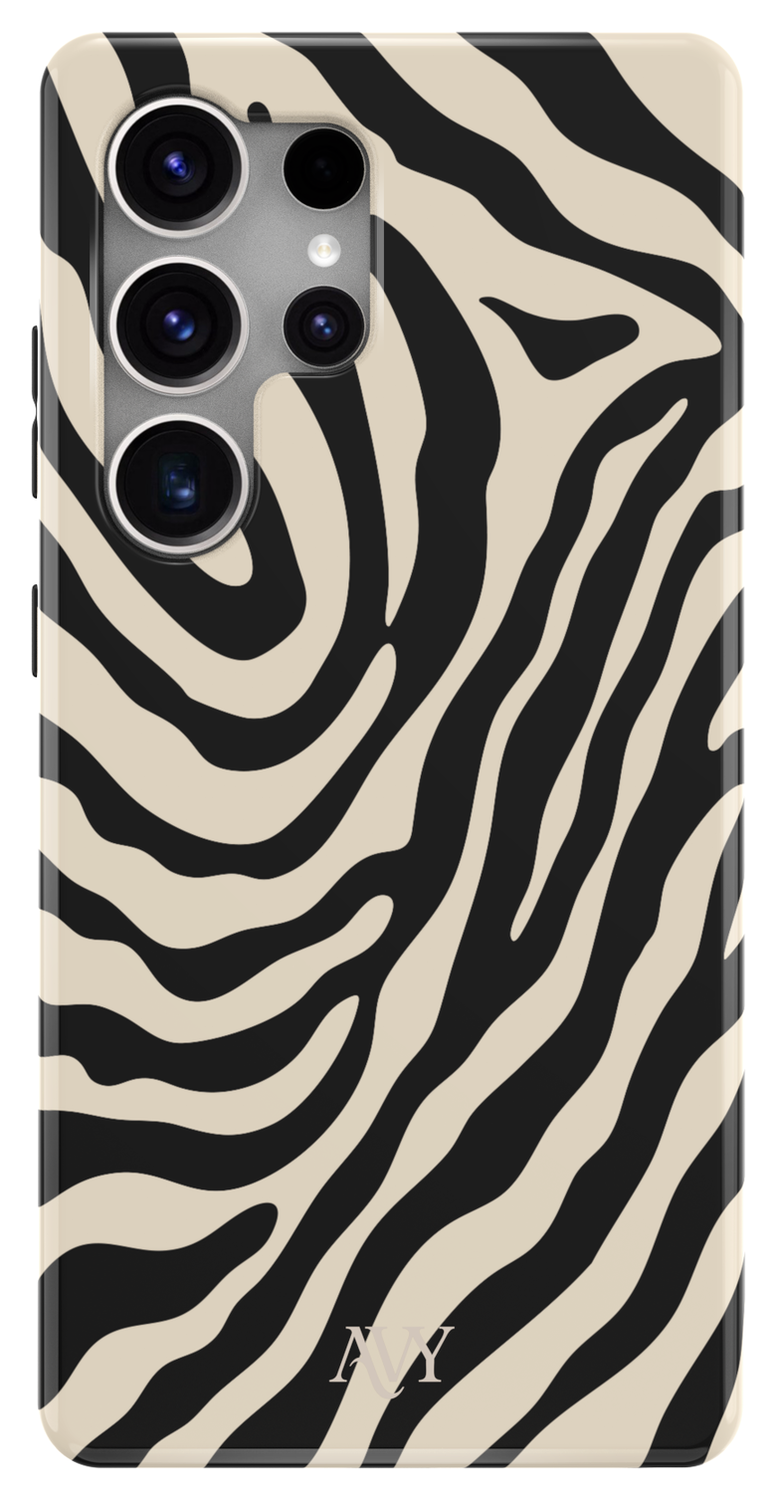 AVY Samsung Galaxy S25 Ultra MagSafe Hoesje met Koord 30CM Zebra Hearts afbeelding 12