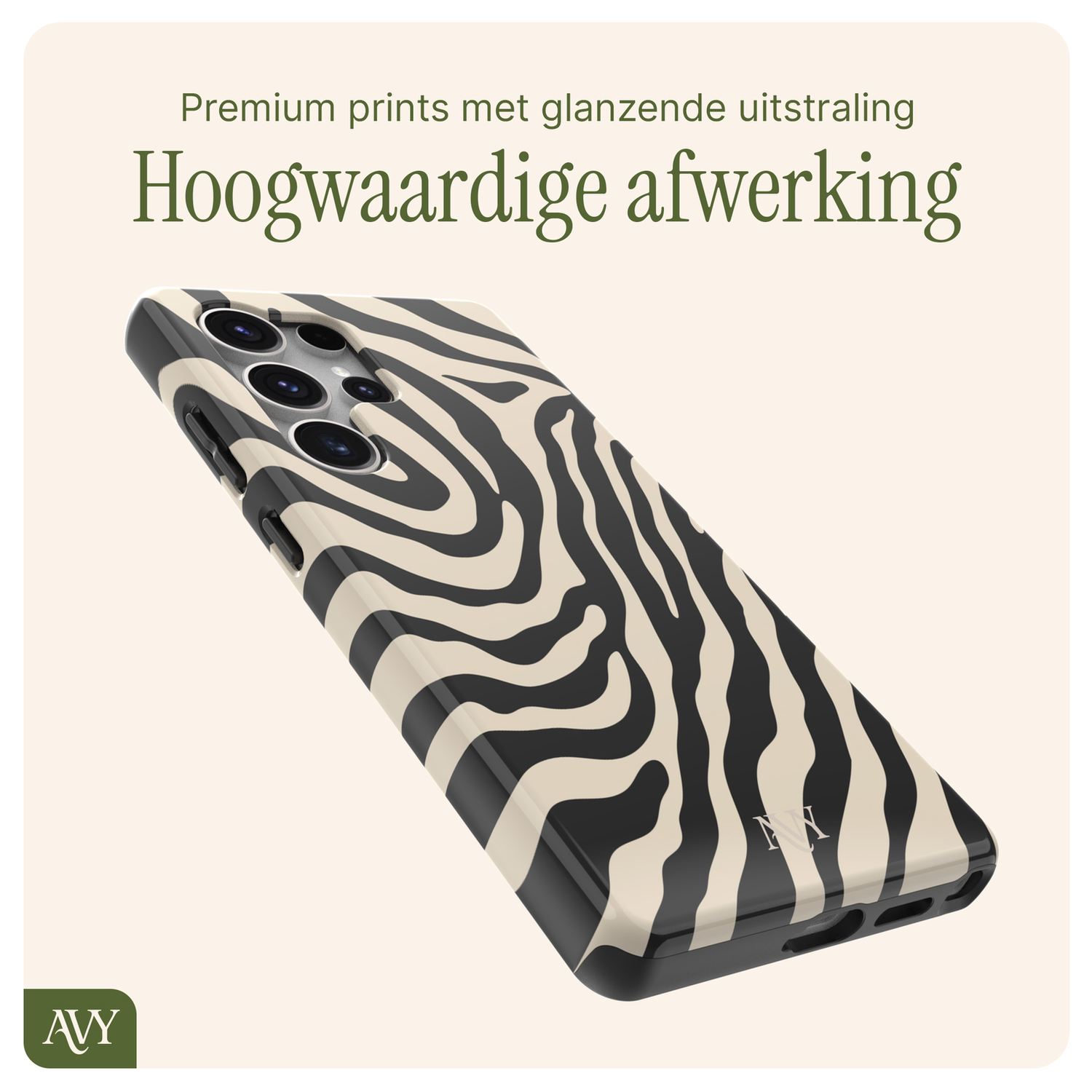 AVY Samsung Galaxy S25 Ultra MagSafe Hoesje met Koord 30CM Zebra Hearts afbeelding 9