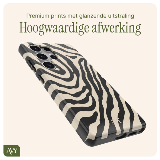 AVY Samsung Galaxy S25 Ultra MagSafe Hoesje met Koord 30CM Zebra Hearts afbeelding 9