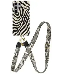 AVY Samsung Galaxy S25 Ultra MagSafe Hoesje met Koord 130CM Serengeti Zebra afbeelding