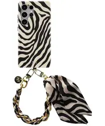 AVY Samsung Galaxy S25 Ultra MagSafe Hoesje met Koord 32CM Serengeti Zebra afbeelding