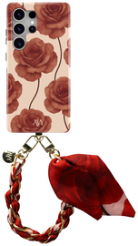 AVY Samsung Galaxy S25 Ultra MagSafe Hoesje met Koord 32CM Botanique Roses