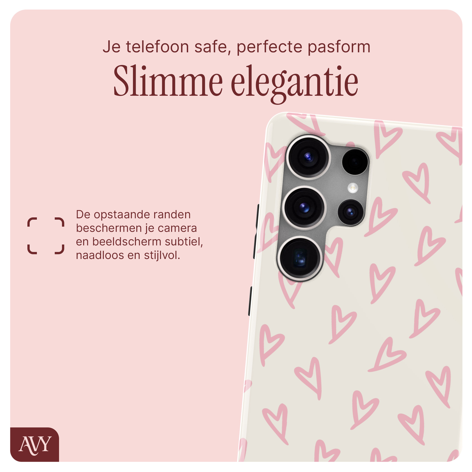 AVY Samsung Galaxy S25 Ultra MagSafe Hoesje met Koord 30CM Lovely Hearts afbeelding 6