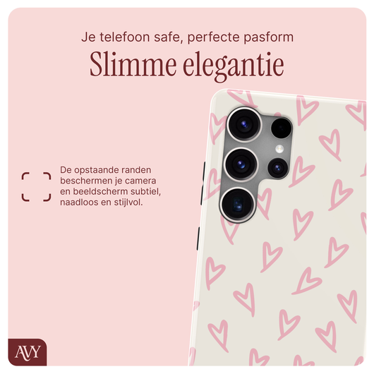 AVY Samsung Galaxy S25 Ultra MagSafe Hoesje met Koord 30CM Lovely Hearts afbeelding 6