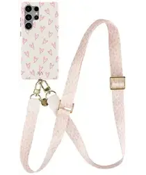 AVY Samsung Galaxy S25 Ultra MagSafe Hoesje met Koord 130CM Cupid Blush afbeelding