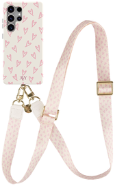 AVY Samsung Galaxy S25 Ultra MagSafe Hoesje met Koord 130CM Cupid Blush afbeelding