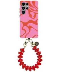 AVY Samsung Galaxy S25 Ultra MagSafe Hoesje met Koord 30CM Rose Hearts afbeelding