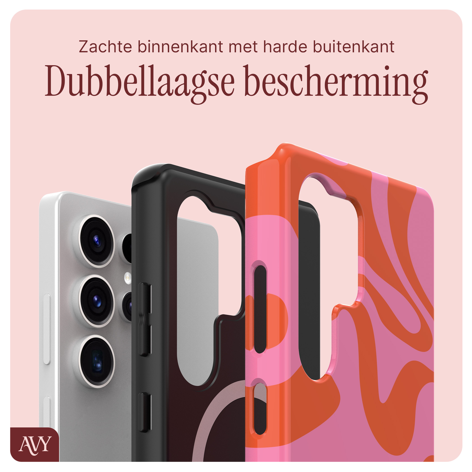 AVY Samsung Galaxy S25 Ultra MagSafe Hoesje met Koord 30CM Rose Hearts afbeelding 9