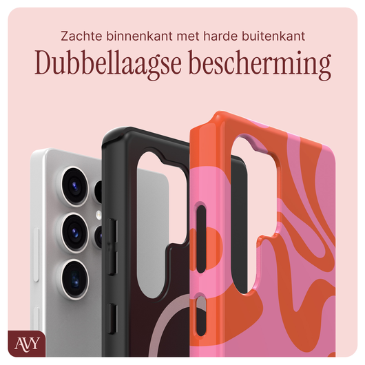 AVY Samsung Galaxy S25 Ultra MagSafe Hoesje met Koord 30CM Rose Hearts afbeelding 9