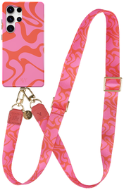 AVY Samsung Galaxy S25 Ultra MagSafe Hoesje met Koord 130CM Rosé Twist afbeelding