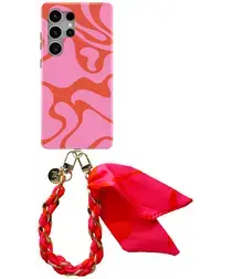 AVY Samsung Galaxy S25 Ultra MagSafe Hoesje met Koord 32CM Rosé Twist afbeelding