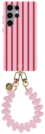 AVY Samsung Galaxy S25 Ultra MagSafe Hoesje met Koord 30CM Linea Hearts afbeelding