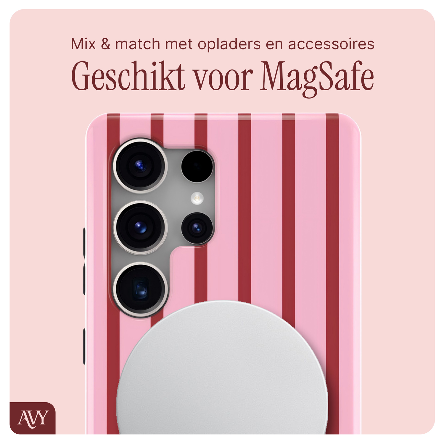 AVY Samsung Galaxy S25 Ultra MagSafe Hoesje met Koord 32CM Linea Sol afbeelding 8