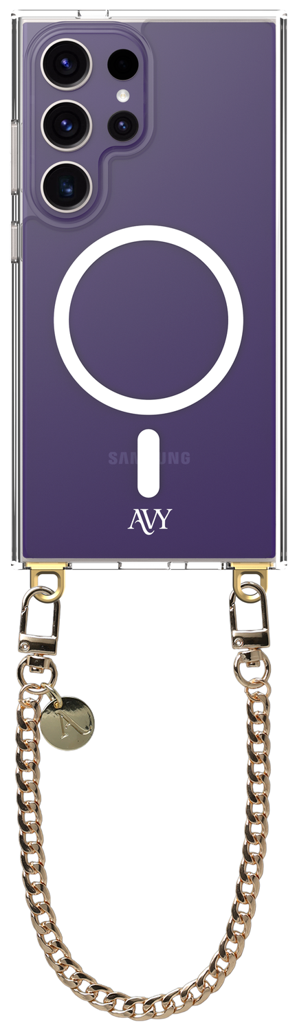 AVY Samsung Galaxy S24 Ultra Hoesje met Koord & MagSafe 30CM Aurum Lien afbeelding 1