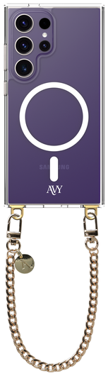 AVY Samsung Galaxy S24 Ultra Hoesje met Koord & MagSafe 30CM Aurum Lien afbeelding 1