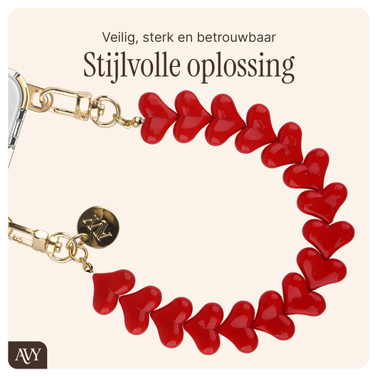 AVY Samsung Galaxy S24 Ultra Hoesje met Koord & MagSafe 30CM Cupid Red afbeelding 9