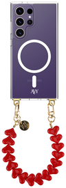 AVY Samsung Galaxy S24 Ultra Hoesje met Koord & MagSafe 30CM Cupid Red afbeelding
