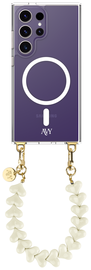 AVY Samsung Galaxy S24 Ultra Hoesje met Koord & MagSafe 30CM Cupid Beige afbeelding