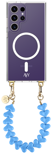 AVY Samsung Galaxy S24 Ultra Hoesje met Koord & MagSafe 30CM Cupid Blue afbeelding 1