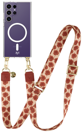 AVY Samsung Galaxy S24 Ultra Hoesje met Koord & MagSafe 130CM Botanique Roses