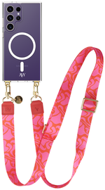 AVY Samsung Galaxy S24 Ultra Hoesje met Koord & MagSafe 130CM Cupid Blush