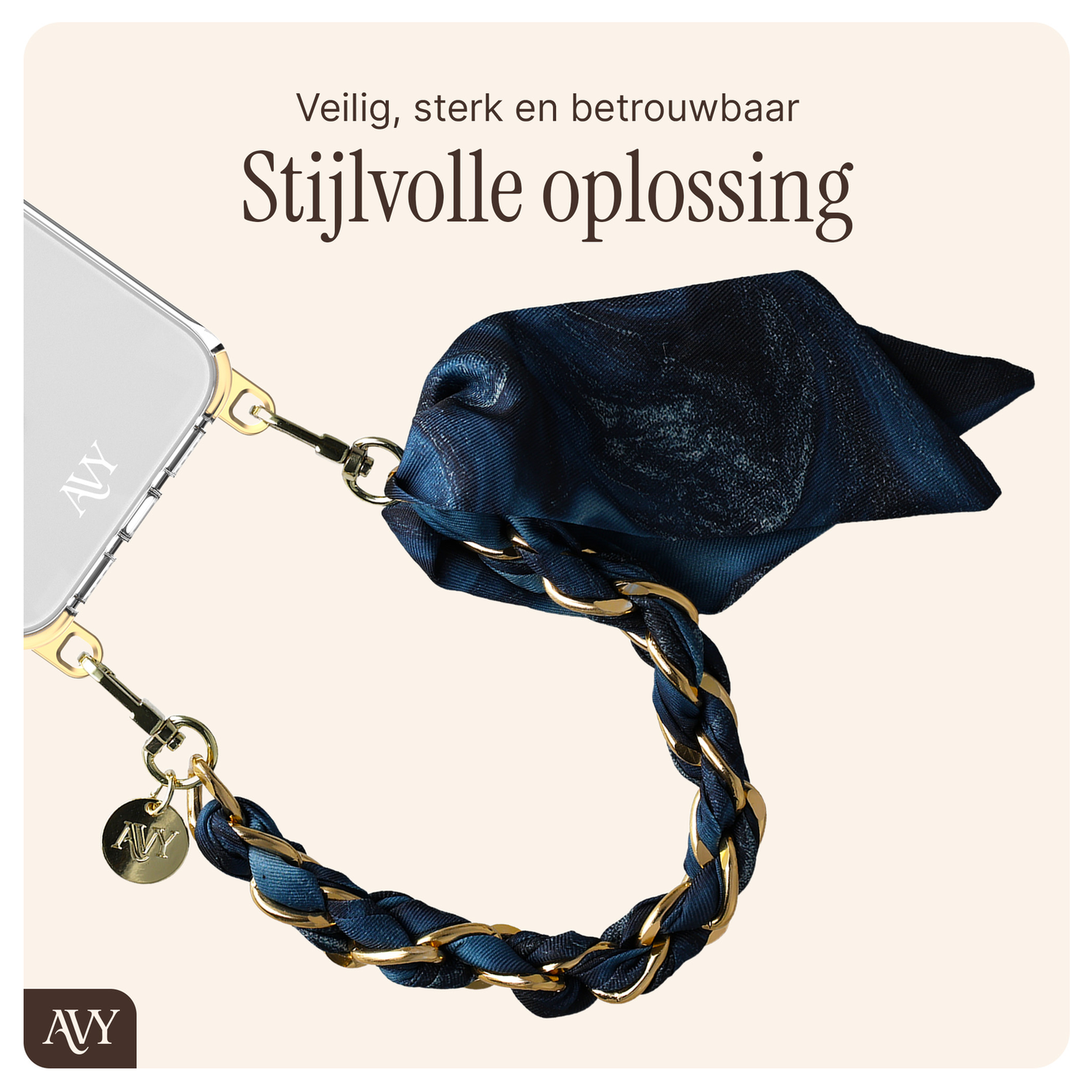 AVY Samsung Galaxy S24 Ultra Hoesje met Koord & MagSafe 32CM Obscura Blue afbeelding 9