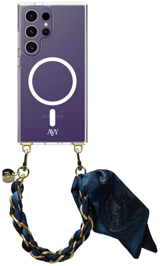 AVY Samsung Galaxy S24 Ultra Hoesje met Koord & MagSafe 32CM Obscura Blue afbeelding 1