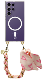 AVY Samsung Galaxy S24 Ultra Hoesje met Koord & MagSafe 32CM Cupid Blush afbeelding