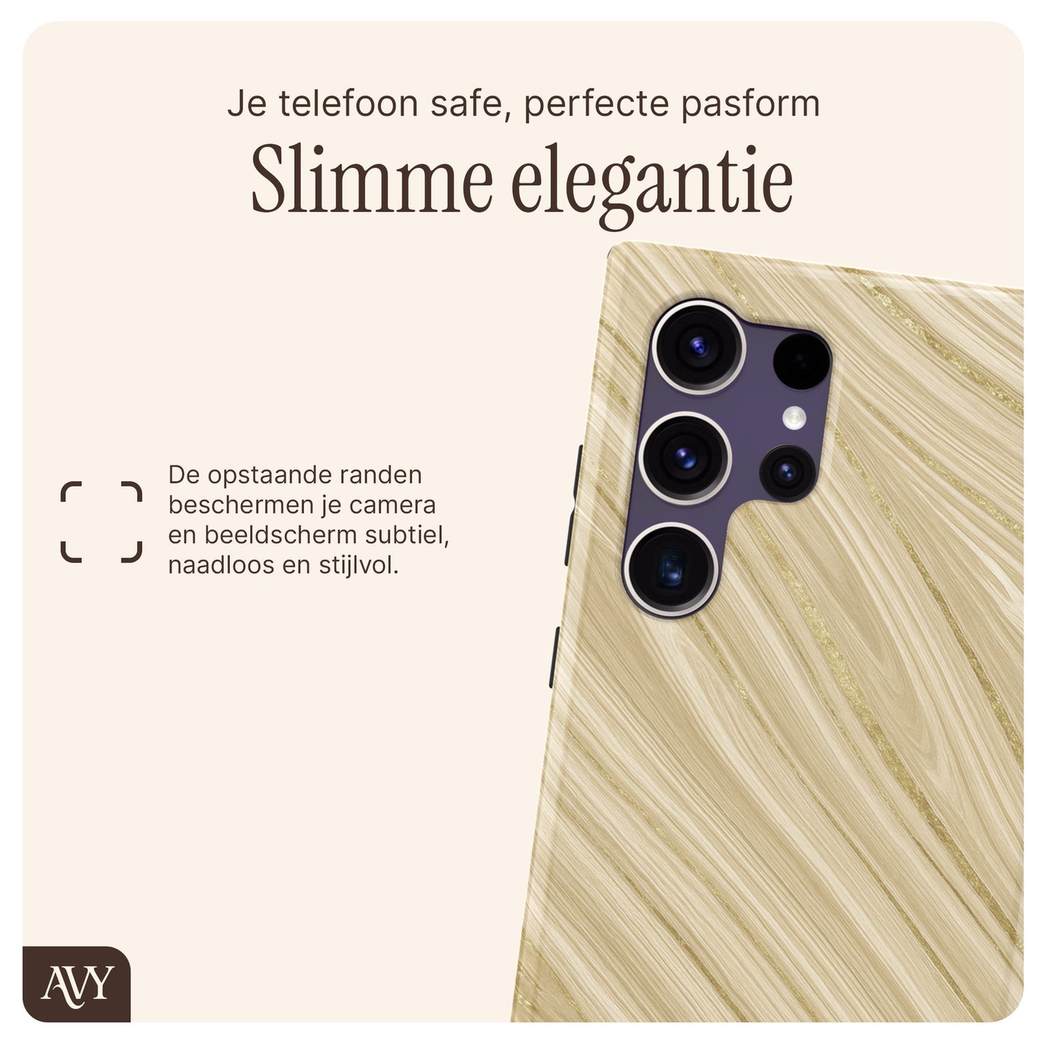 AVY Samsung Galaxy S24 Ultra MagSafe Hoesje met Koord 130CM Aurum Gold afbeelding 6