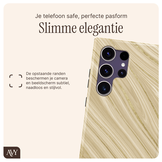 AVY Samsung Galaxy S24 Ultra MagSafe Hoesje met Koord 130CM Aurum Gold afbeelding 6