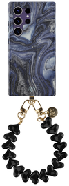 AVY Samsung Galaxy S24 Ultra MagSafe Hoesje met Koord 30CM Marmer Hearts