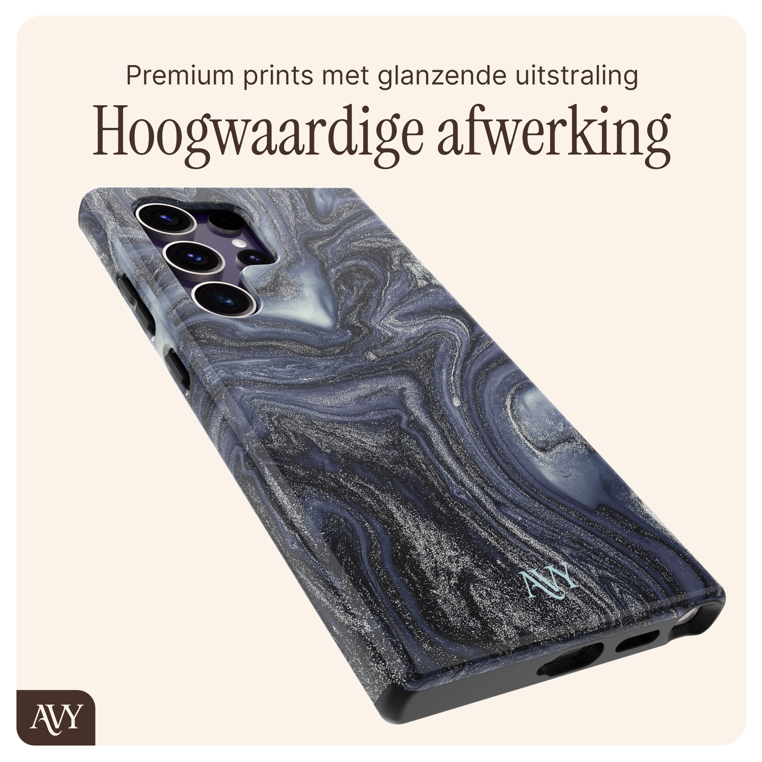 AVY Samsung Galaxy S24 Ultra MagSafe Hoesje met Koord 130CM Obscura Blue afbeelding 9