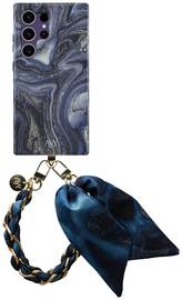 AVY Samsung Galaxy S24 Ultra MagSafe Hoesje met Koord 32CM Obscura Blue