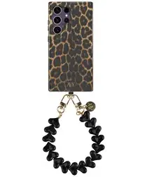 AVY Samsung Galaxy S24 Ultra MagSafe Hoesje met Koord 30CM Panther Hearts afbeelding