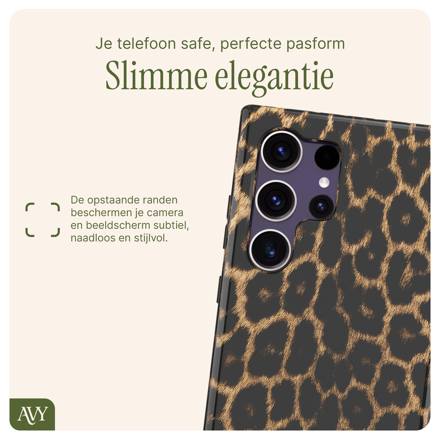 AVY Samsung Galaxy S24 Ultra MagSafe Hoesje met Koord 130CM Panthera Chic afbeelding 6