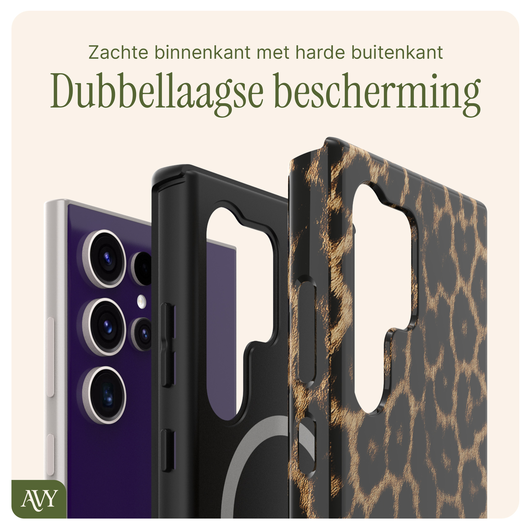 AVY Samsung Galaxy S24 Ultra MagSafe Hoesje met Koord 130CM Panthera Chic afbeelding 7