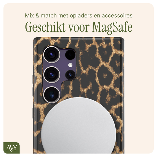 AVY Samsung Galaxy S24 Ultra MagSafe Hoesje met Koord 130CM Panthera Chic afbeelding 8