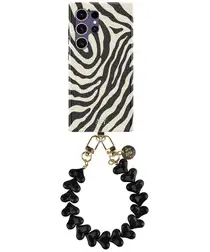 AVY Samsung Galaxy S24 Ultra MagSafe Hoesje met Koord 30CM Zebra Hearts afbeelding